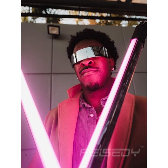 Futuristic Cyber Visor Sunglasses Punk Style UV400 Unisex Cosplay Accessory main image 8
